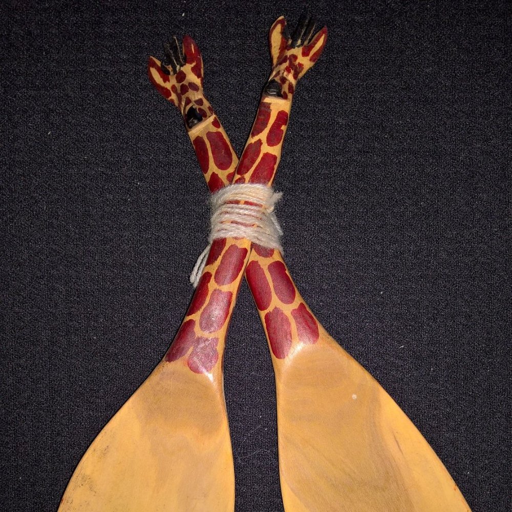 Wooden Salad Set Spoon and Fork